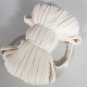 Cotton braided cord, tube, 20 mm, color - natural cotton/1m