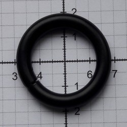 Metal O-ring of steel wire 25/6mm black matt/1pc.
