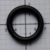 Metal O-ring of steel wire 25/6mm black matt/1pc.