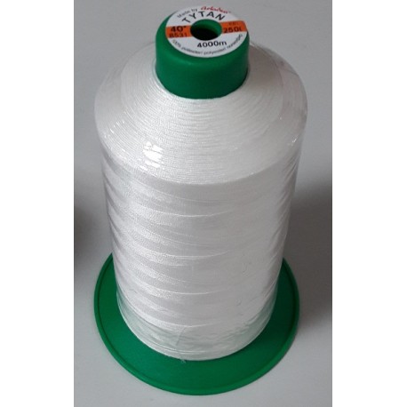 Polyester upholstery thread "Tytan 40/4000" white/1pc.