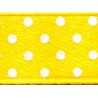 17327/6012 Satin Ribbon with Dot 25 mm yellow/1 m
