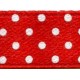 17327/6055 Satin Ribbon with Dot 25 mm red/1 m