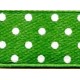 17327/6086 Satin Ribbon with Dot 25 mm green/1 m