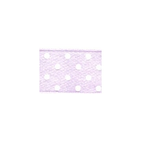 17327/6113 Juosta atlasinė 25 mm su taškeliais šv.violetinė/1 m