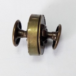 Magnetic Snap Fasteners 18 mm with 2 rivets, old brass/1 pc.