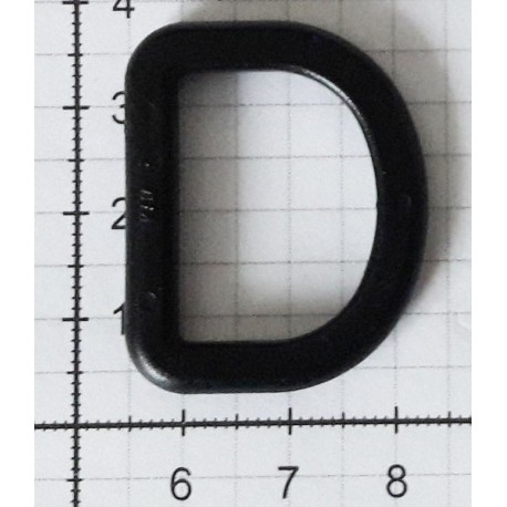 Plastic D-ring 25x18 mm black/1 pc.