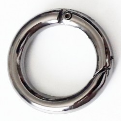 19797 Metal ring carabiner art.502/25 mm/black nickel/1pc.