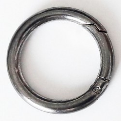 19798 Metal ring carabiner art.502/30 mm/black nickel/1 pc.