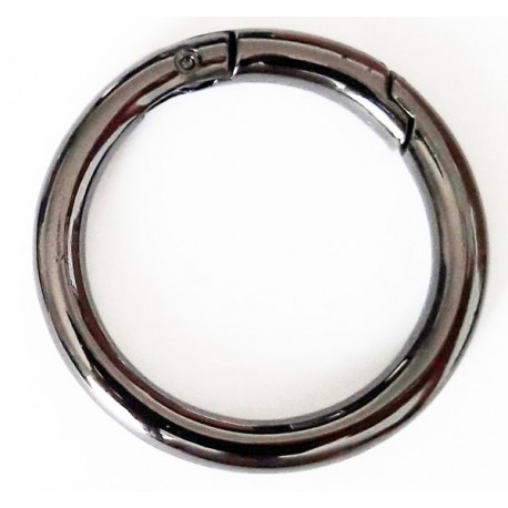 19799 Metal ring carabiner art.502/40 mm/black nickel/1 pc.