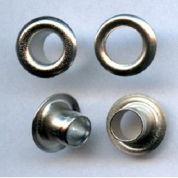 1071 Eyelets with Washer 6 mm long Barrel art. 06DP/nickel/100 pcs.
