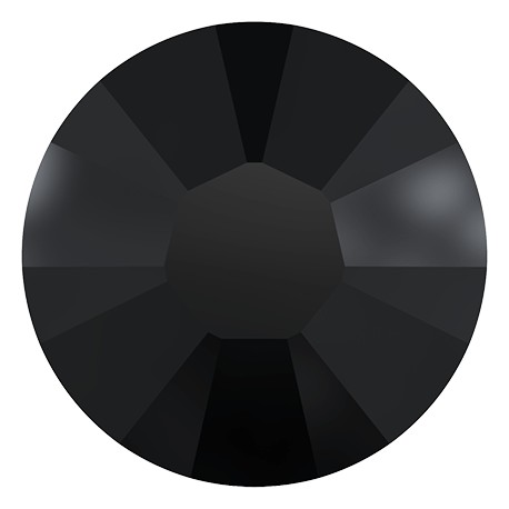 Termoklijuojami kristalai art.2028 dydis SS12 spalva JET(juoda)/20vnt.