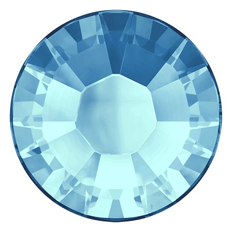 Termoklijuojami kristalai art.2028 dydis SS12 spalva Aquamarine/20vnt.