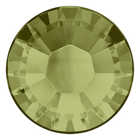 Termoklijuojami kristalai art.2028 dydis SS12 spalva Khaki/20vnt.