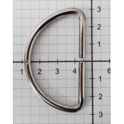 D-ring of steel wire art.50/27/4.0/nickel/10 pcs.