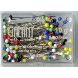 Pins with coloured glass heads/0.5x35mm/10g
