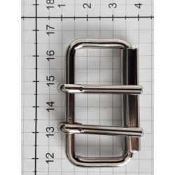 Metal double prong Roller Buckle art.RY 40/20/4.0 mm nickel/1pc.