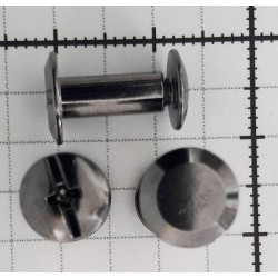 Binding Screw Posts art.5201090/47/10, 9x10 mm, black nickel/10 pcs.