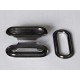Akutės plieninės elipsės formos 20mm juodas nikelis/20vnt.