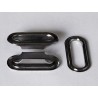 Eyelets of steel oval 20mm black nickel/20pcs.