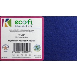 21003 Felt Sheets from recycled PES fibres, 23x30cm, 1 mm/Royal Blue