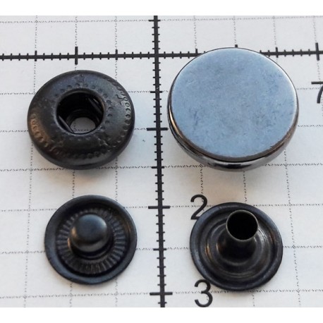 Spaudės ALFA "MONETA" 15/12.5mm juodas nikelis/20vnt.