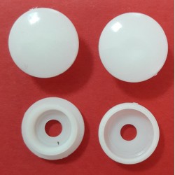 Plastic snap fasteners 15mm white/20pcs.