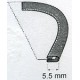 Binder for household sewing machine, tape width 22 mm, after sewing 5.5 mm