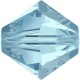 Veriami Swarovski kristalai (karoliukai) art.5301/4 mm, akvamarino spalva/20vnt.
