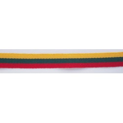 Ribbon in Lithuanian flag colors 08 mm/1m