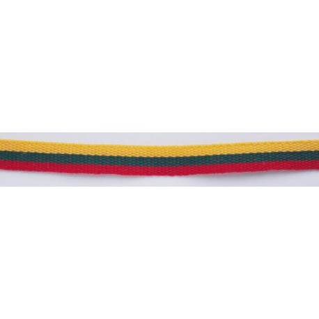 Ribbon in Lithuanian flag colors 6 mm/1m