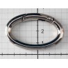 19700 Metal ring oval carabiner 38x20 mm/nickel/1 pc.
