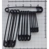 Safety Pins Assorted 30-40-50 mm/black/12 pcs.