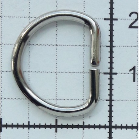 D-ring of steel wire art.12/12/2.0/nickel/50 pcs.