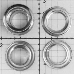 Eyelets 12mm  stainless without welt art.12P/nickel/20 pcs.