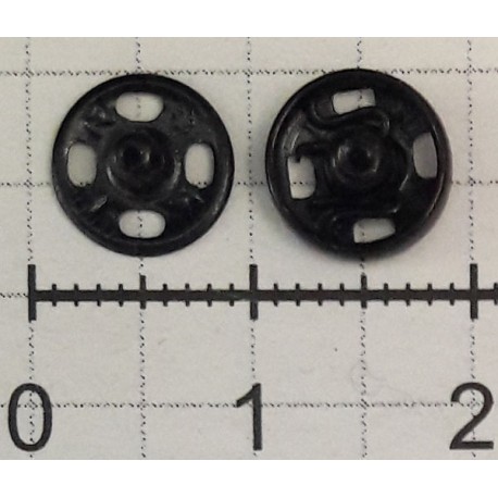 Snap Fasteners for sewing Nr.1 8.5mm black/6 pcs.