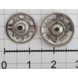 Snap Fasteners for sewing No.5 13.9mm nickel/6 pcs.