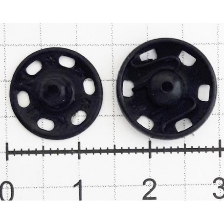 Snap Fasteners for sewing No.5 13.9mm black/6 pcs.