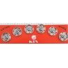 Snap Fasteners for sewing No.6 15.9mm nickel/6 pcs.