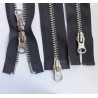 21111/TP Two Way Metal Zipper M60 95 cm nickel/dark grey