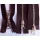 15161/R Two Way Metal Zipper M60 100 cm nickel/brown