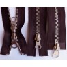 15161/R Two Way Metal Zipper M60 100 cm nickel/brown