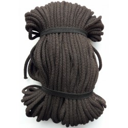 6678/30 Cotton braided cord 6 mm/dark brown/1m