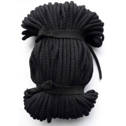 Virvė pinta medvilninė 5 mm, spalva 0099 - juoda/1m