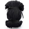 Virvė pinta medvilninė 5 mm, spalva 0099 - juoda/1m