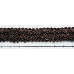 Decorative edging braid LPE-518, color PE-18 - chocolate/1m