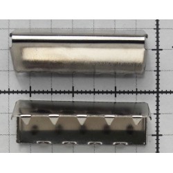 1158 Metal Webbing Belt Tip 30x10 mm/nickel/1 pc.