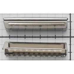 21058 Metal Webbing Belt Tip 40x9 mm/nickel/1 pc.