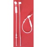 Clothing loop-pin white/120 mm/100 pcs.