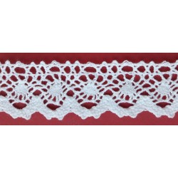 Cotton Lace trim art.S06/33mm, white/1 m
