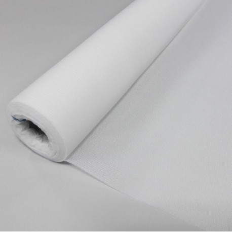 Knitted elastic fusible interlining with dot adhesive art. 252 white/1 m
